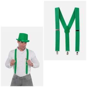 Green Suspenders Saint Patrick's Day Festive Holiday Costume Cosplay Wedding